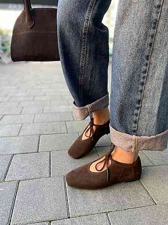 SEE SEVEN Балетки жіночі SEE SEVEN 1770 шоколадні (весна-осінь, замша натуральна) (5848) Коломия