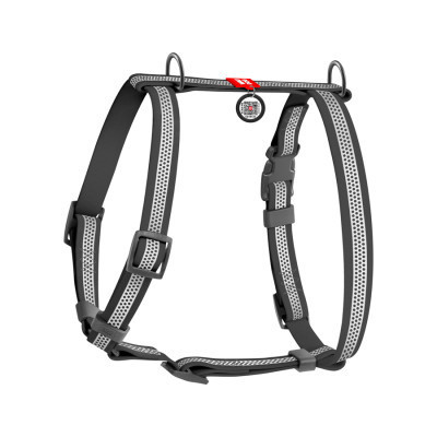 Шлей для собак WAUDOG Waterproof анатомическая Н-образная с QR-паспортом М серая (328211) Винница - изображение 2