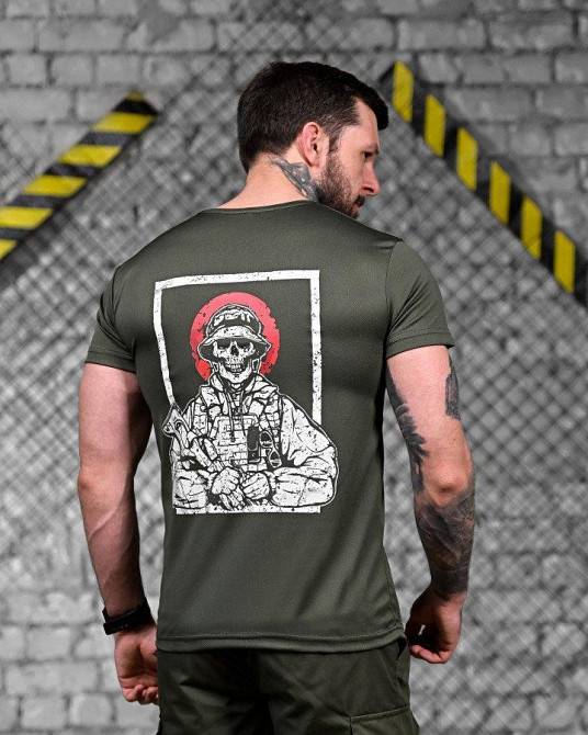 Футболка Воїн олива ДЛ7219 Одеса - фото 1