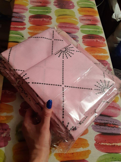 Комплект полуторный розовый, бязь - простынь 150*220см, пододеяльник 220*150см, 2 наволочки по 70*70см Киев - изображение 2