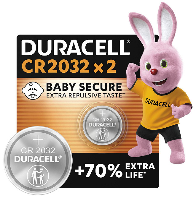 Спеціальна літієва батарейка типу «таблетка» Duracell 2032 3V, (DL2032/CR2032), 2 шт. (6409620) Київ - фото 1