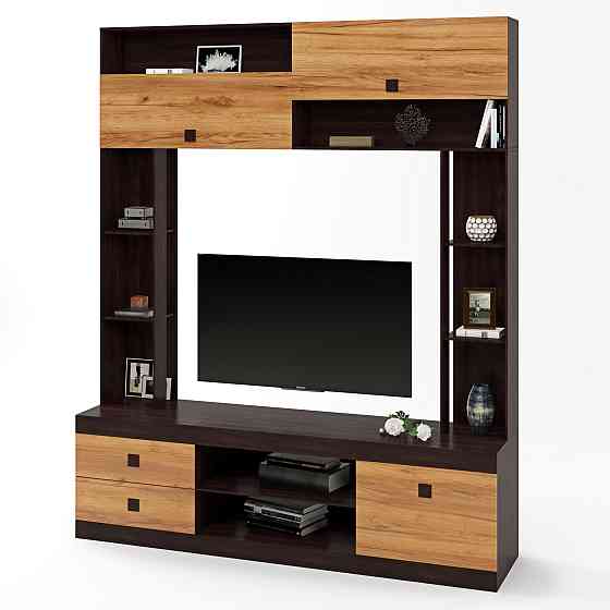 Стінка для вітальні Еверест Соната венге темний + дуб крафт золотий (DTM-2251) Дніпро