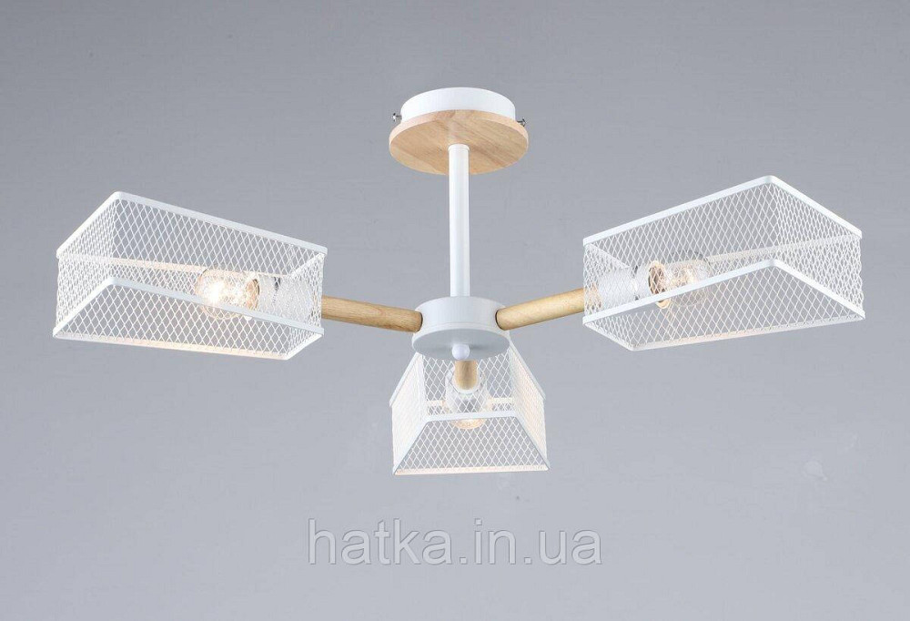 Люстра VALESO B N6687/3 Білий + Дерево Київ - фото 1