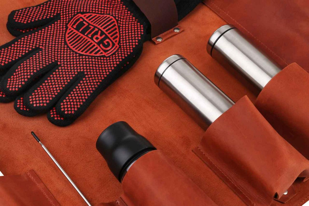 Акція! Скрутка ТОП 10 аксесуарів для барбекю шкіряна GRILLI 888044 Код: 009597 Рівне - фото 5