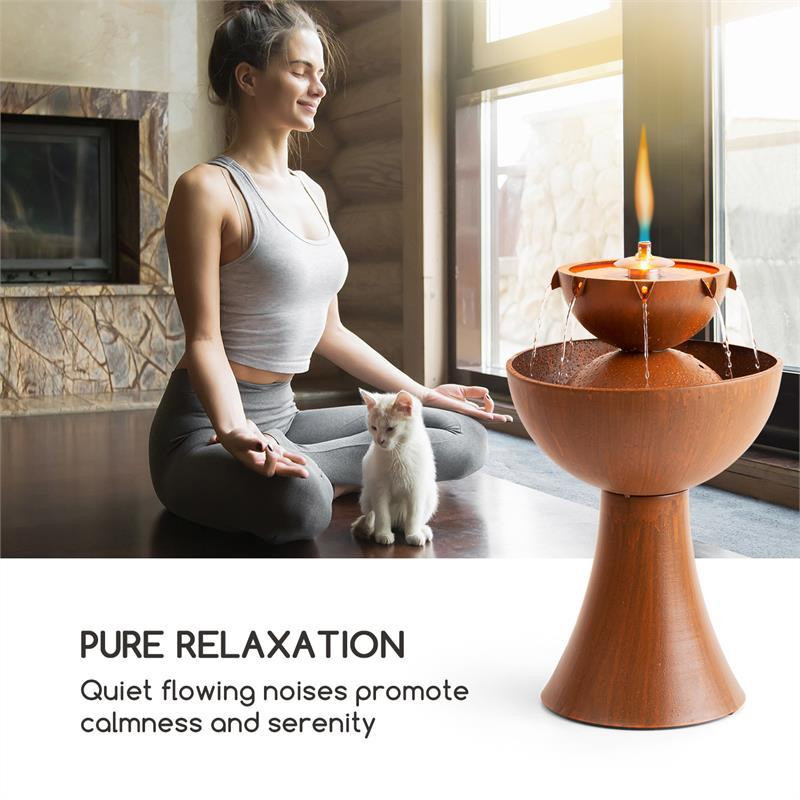 Садовий фонтан Олександра Внутрішній і зовнішній фонтан з олійною лампою 8 Вт з оцинкованого металу (Німеччина, Рівне - фото 2