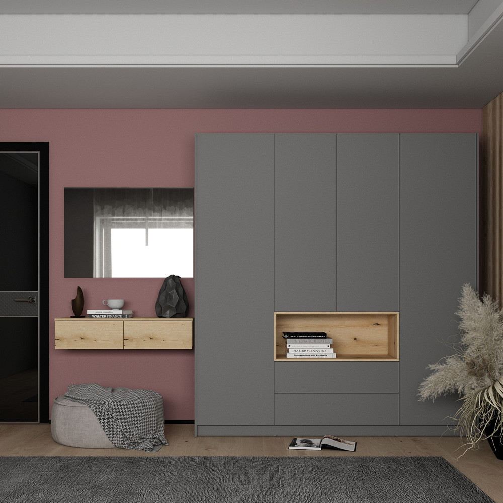 Комплект меблів Doros Левія + дзеркало Дуб Евок 100х32х100 (DRS-011843) Дніпро - фото 3