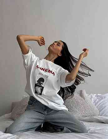 Футболка женская с принтом  42 Белая 2664082064 Днепр