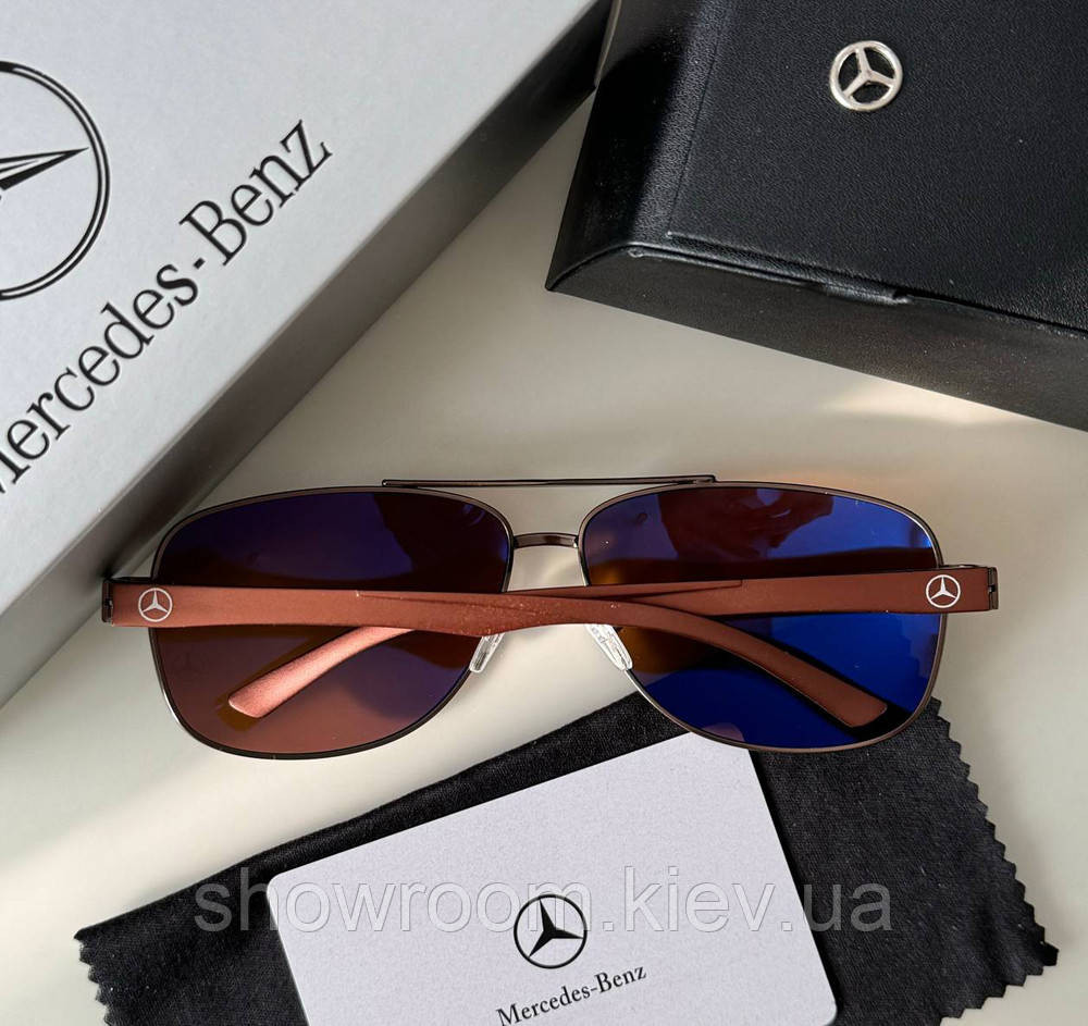 Чоловічі сонцезахисні окуляри Mercedes (816) brown Київ - фото 3