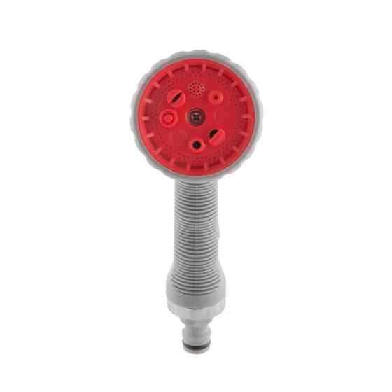 Пистолет-распылитель для полива, 8 режимов, хромированный, материалы: ABS, PP, TPR, Zinc alloy, набор аксессуаров для подключения Киев