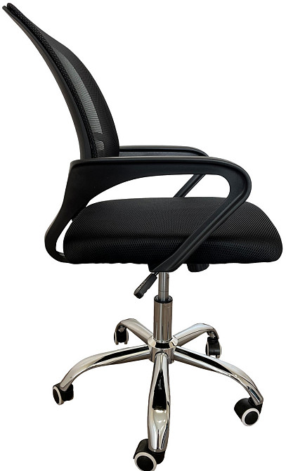 Офисное кресло руководителя Tehforward Real хром Tilt Черный Днепр - изображение 3