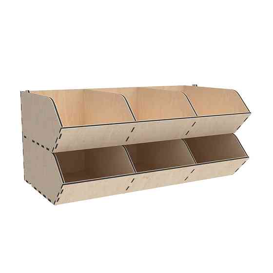 Диспенсер EKOSTAR из фанеры 6 ячеек 440х250х200 Киев