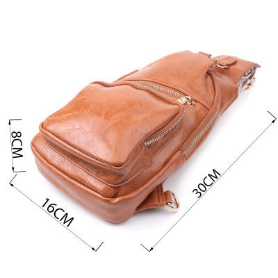 Сумка Vintage Женская слинг через плечо из экокожи Рыжая (22751) Винница - изображение 7