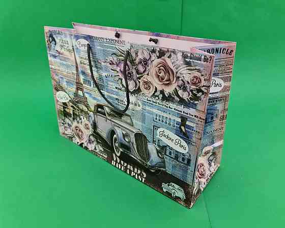 Паперовий великий горизонтальний пакет 36/22/10 (артBG-043) (12 шт.) Харків