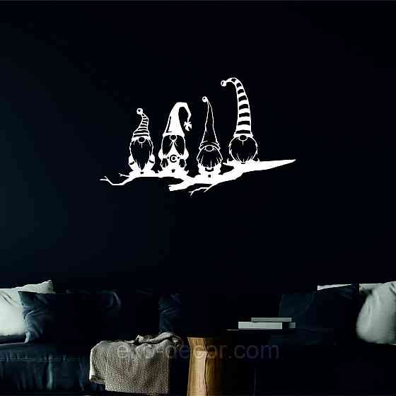 Декоративне настінне Панно «Гноміки», Декор на стіну 50*30 см, Білий Київ