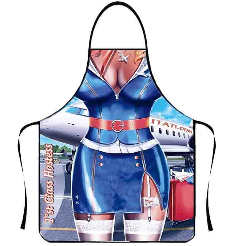 Фартух з приколом для жінок Стюардеса 75 на 60 см різнобарвний Київ - фото 1