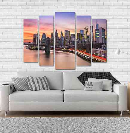 Модульна картина Місто Захід Art-32_5 Київ