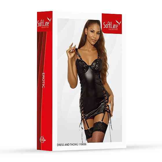 Комплект плаття і трусики - Set dress and thongs 110836, black - M Sex Aura Київ