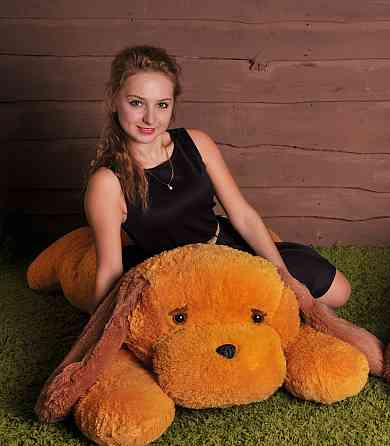 Большая игрушка Собака Алина Тузик 140 см медово-коричневый Киев