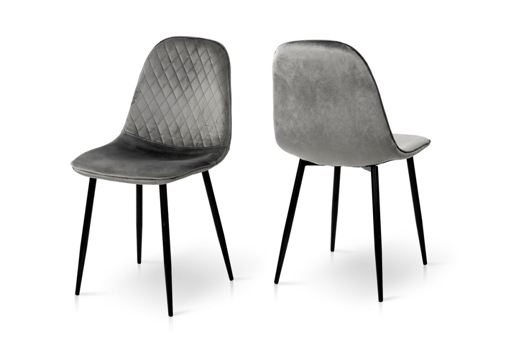 Стілець Марс чорний/велюр сірий Київ - фото 1