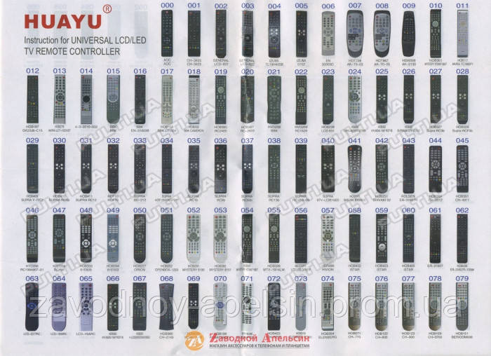Пульт HUAYU RM-L1130+8 універсальний [china LCD, LED] Одеса - фото 2