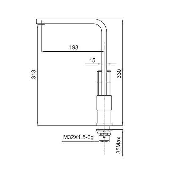 Змішувач для кухні KOER KB-70010-05    ( KR3489 ) 20530 Харьков