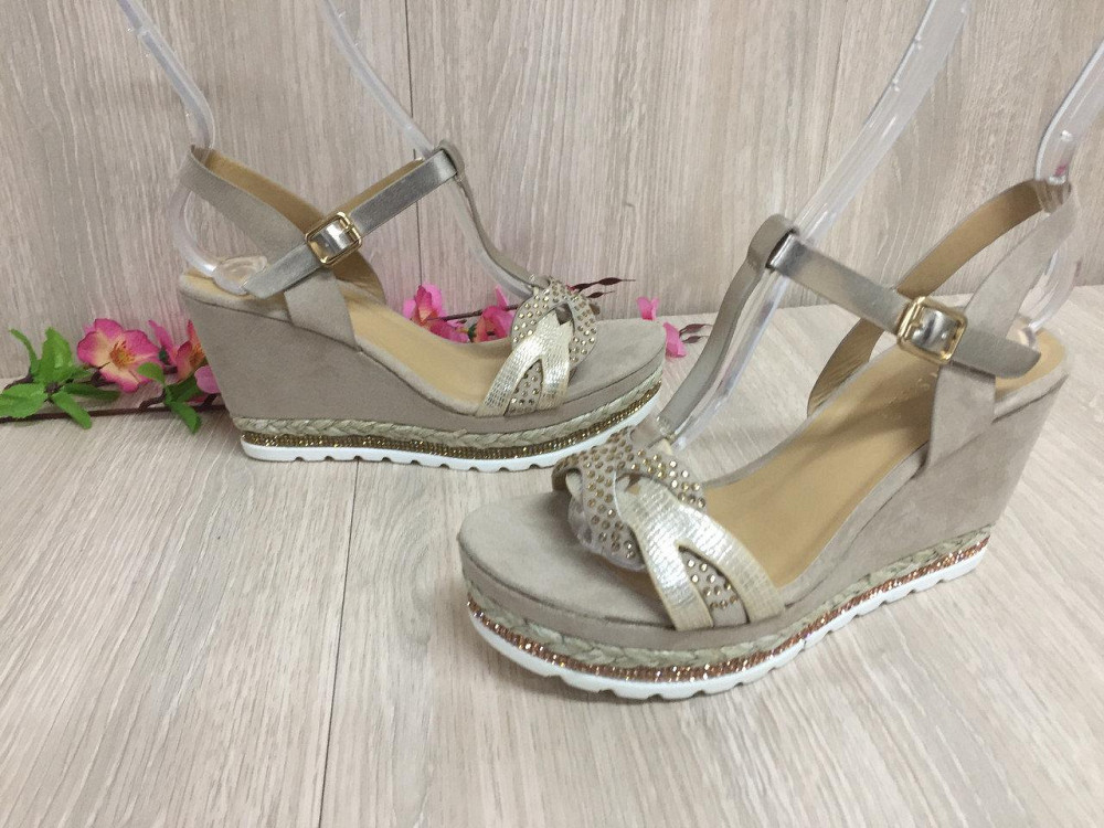 SMALL SWAN БосонІжки жіночі SMALL SWAN бежеві (літо, еко-замша) (940) лише 40р. Коломия - фото 1