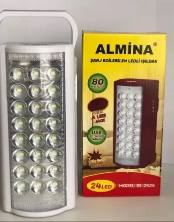 Фонарь переносной светодиодный с повербанком ALFARID (Almina) , встроенный аккумулятор DL-2424 30000 MAH, 24 LED, ЗУ 220V Коломыя