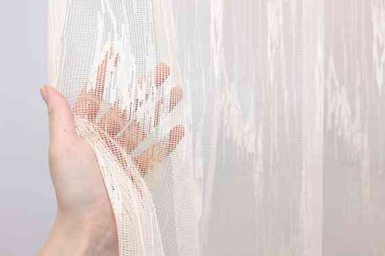 Тюль сітка нейлонова колір ванільний 1074т Київ