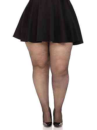 Колготки Leg Avenue Spandex micro net tights, 1X/2X, чорні, у дрібну сітку, середня посадка Sex Aura Київ
