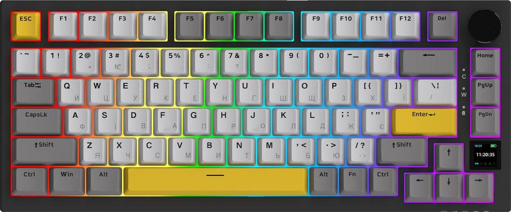 Клавіатура бездротова Ajazz AK820 Pro Gift Switch Black (AK820PRO-G-BGY) ( Чорний ) Харків - фото 1