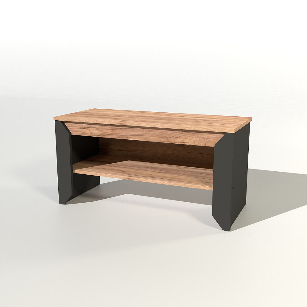 Тумба для обуви Эверест Нордик-900 90х38х45 см Графит + Дуб крафт золотой (DTM-5546) Днепр - изображение 1