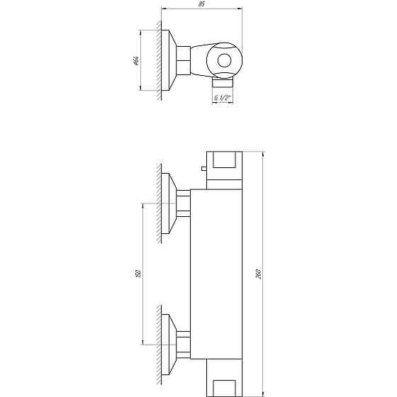 Змішувач гігієнічний Tremolada (Italy) Тремо-443 Термостат зі стіни, Шланг-120 мм (000015789) Київ