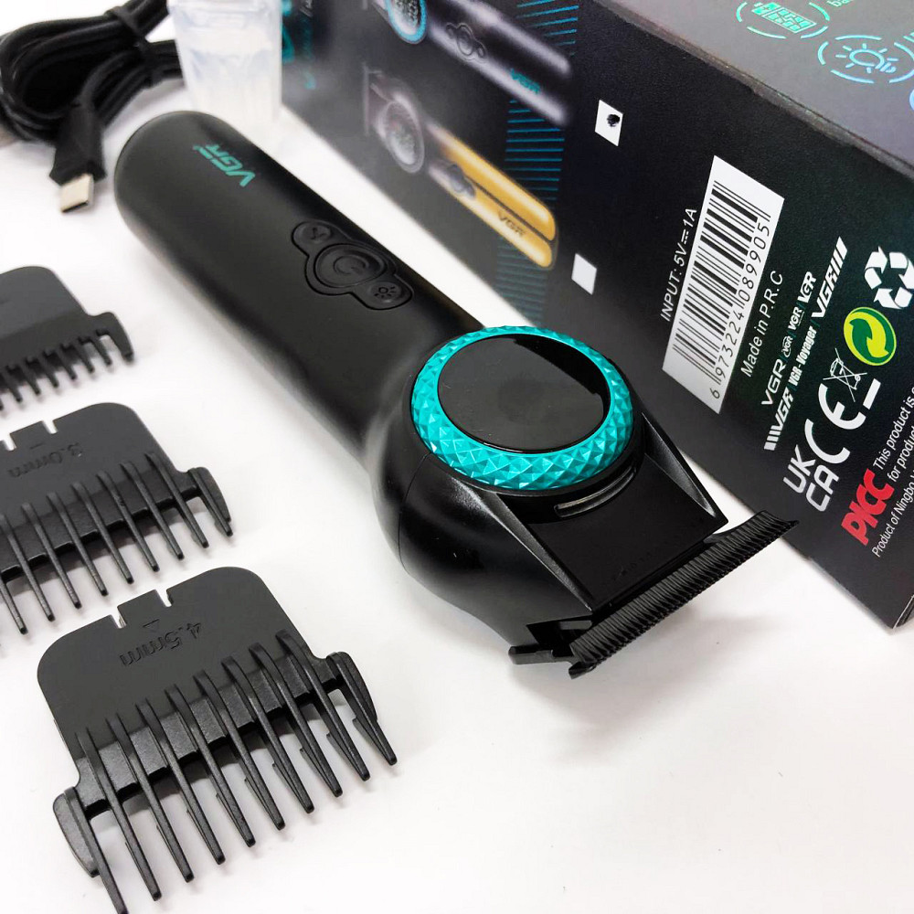 Електрична акумуляторна машинка для стрижки VGR V-990, Машинка для підстригання, Тример бездротовий TB-34 Київ - фото 1