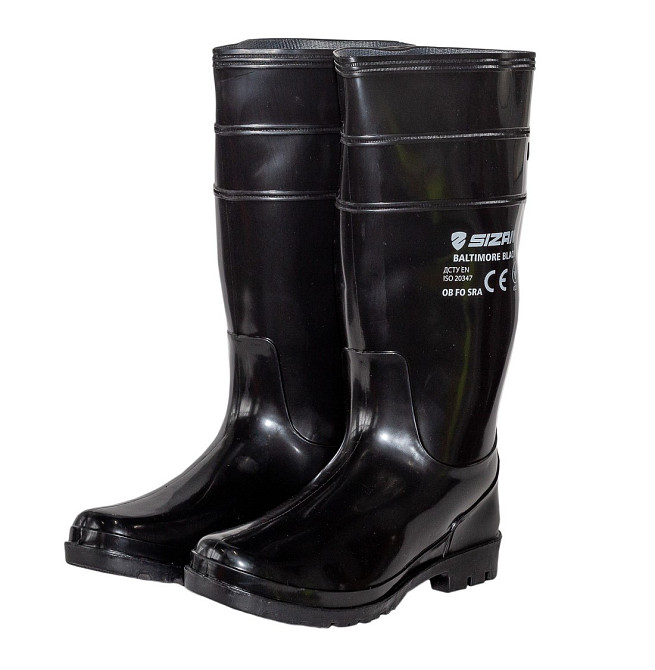 Сапоги рабочие защитные из ПВХ Sizam Baltimore Light Black 44 Ровно - изображение 1