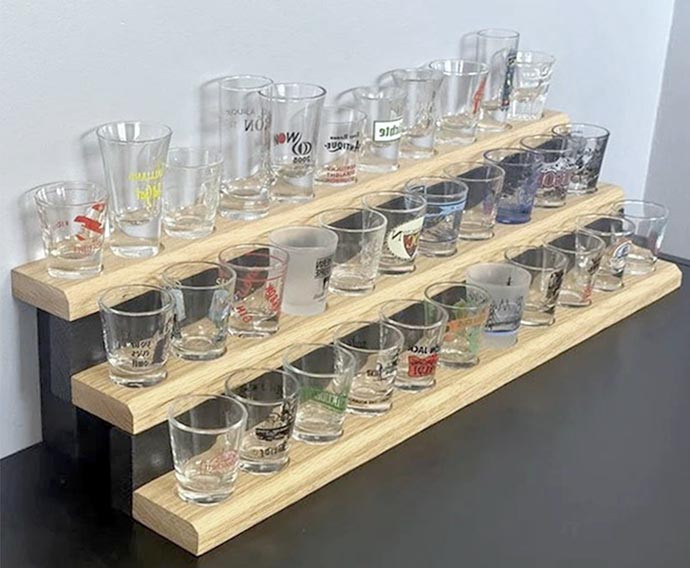 Полиця для чарок "Крофт" венге-бланже Миколаїв - фото 1