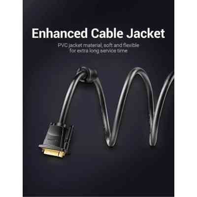 Кабель DVI-D 24M - 24M, 1.5 м, 2K 60Hz Dual Linik Vention Винница