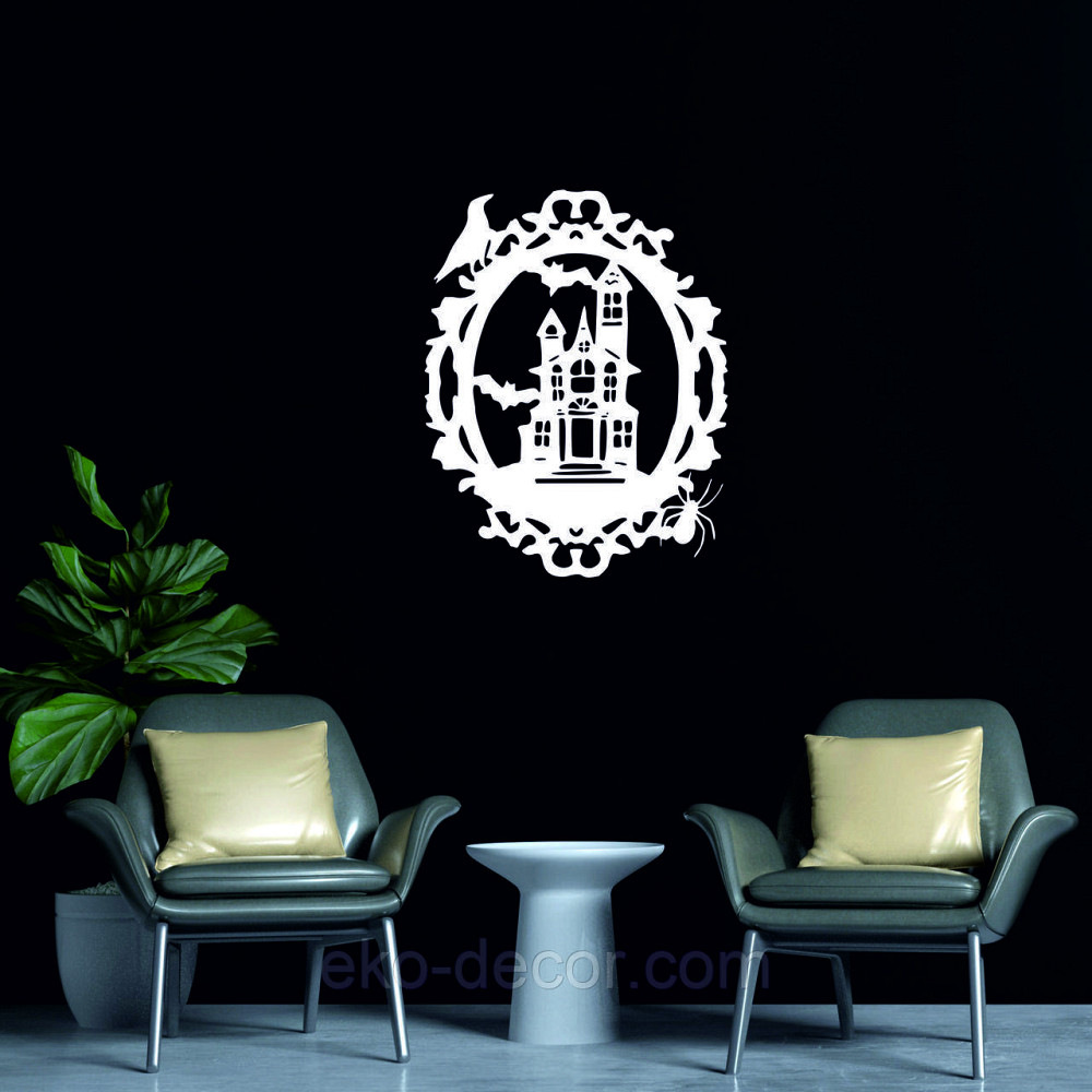 Декоративне настінне Панно «Замок», Декор на стіну 50*39 см, Білий Київ - фото 8