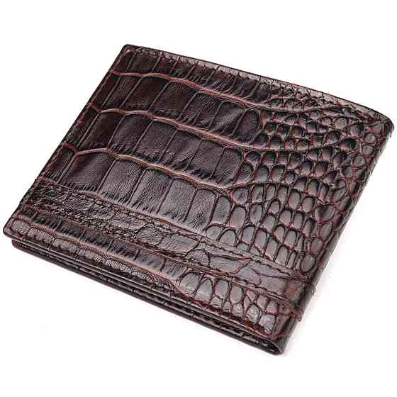 Зажим из натуральной фактурной кожи CANPELLINI 21519 Коричневый Киев