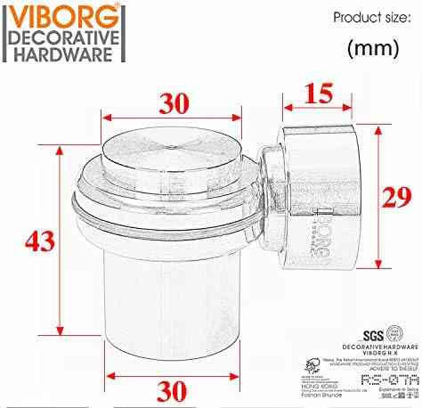 Дверний стопор із нержавіючої сталі VIBORG Deluxe Solid SUS304 Луцк