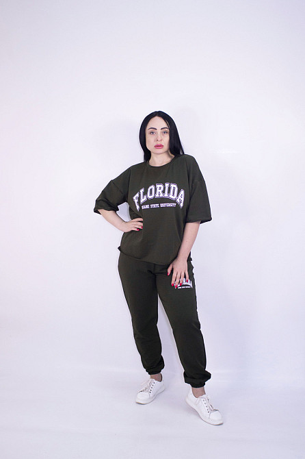 Жіночий літній спортивний костюм Хакі XL-2XL Харків - фото 5