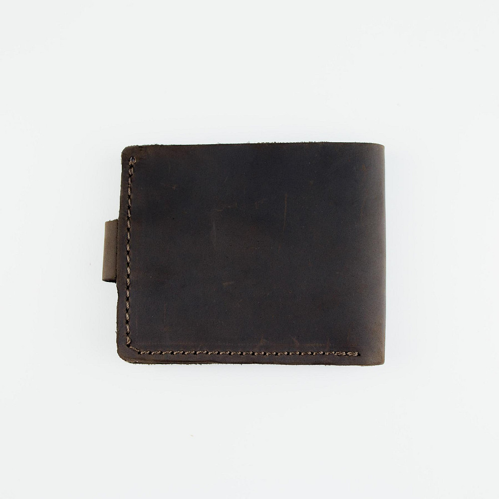 Класичний гаманець Skill із натуральної шкіри Crazy Horse SH115 (Темно-коричневий) Суми - фото 3