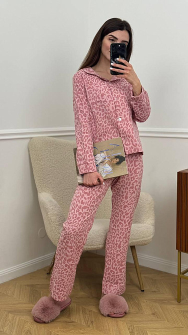 Женский комплект из натуральной ткани Лео, Темно-розовый, XL-2XL Харьков - изображение 2