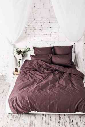 Ecotton Підковдра на блискавці Ecotton полуторний 150х215 см сатин із бавовни однотонний коричн Коломия
