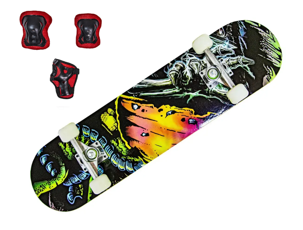 Скейт "Skaleton" із захистом у комплекті. Навантаження до 85 кг Одеса - фото 1