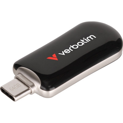 USB флеш накопичувач Verbatim 64GB Plectra Black USB-C (30224) Вінниця - фото 1