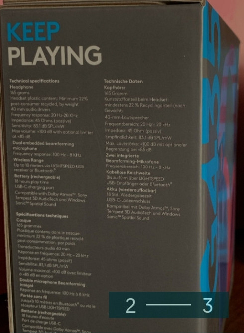 Наушники: Logitech G435 LIGHTSPEED Blue. Харьков - изображение 3