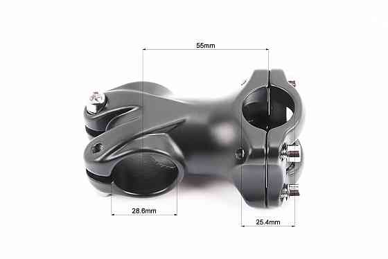 Винос керма MTB 28,6x25,4х55мм (6°), алюмінієвий, чорний YL-121 Київ