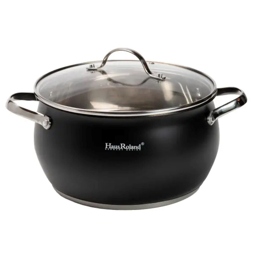 Набір посуду для приготування з нержавіючої сталі 12 предметів, чорний HP33548 Коломия - фото 2