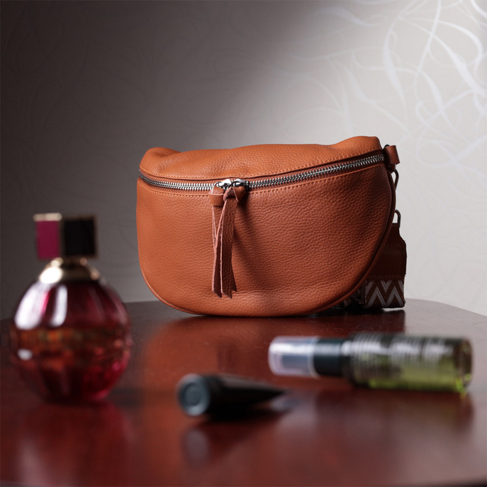 Кожаная стильная сумка для женщин через плечо с мини кошельком Vintage 22665 Рыжая Киев - изображение 10