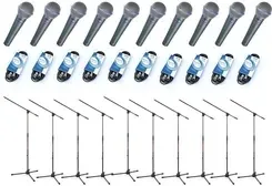 Микрофон Shure Beta 58A - zestaw 10 mikrofonów + statywy + kable Киев